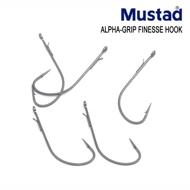 New MUSTAD AG34045-TX Straight Handle Obstacle Hook Lure Reinforced Straight Handle Hook Wide Texas Caro Free Fishing Set