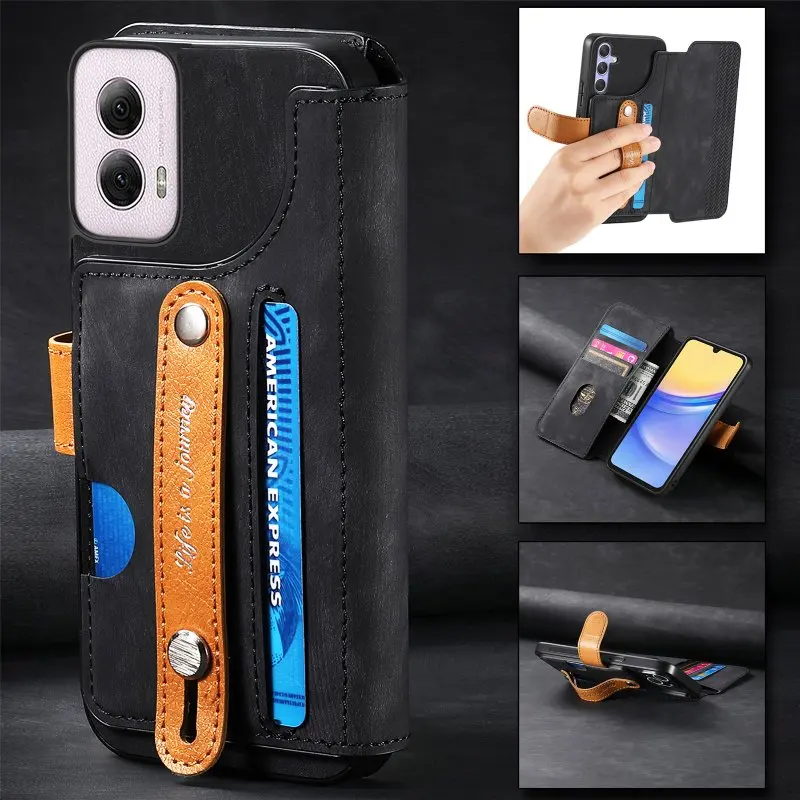 Magnetic Flip Wallet Card Case Phone Cover For Huawei Honor 100 90 80SE 70 Pro 60 50SE X50i X40i X9B X8B X8A X7A X7B X6A Play 6C