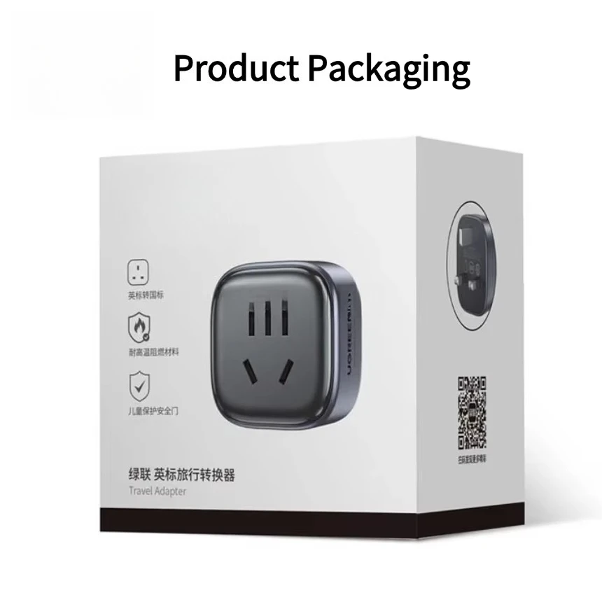 UGREEN SJ Travel Plug Adapter for Laptop AC Output Brand New Compatible with UK Standard