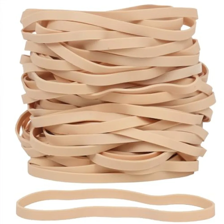 

Rubber Bands 65Pcs Size#69 Big Elastic Rubber Band Large Beige Rubber Bands for Office Supplies File Folders Litter Box 5.9" x