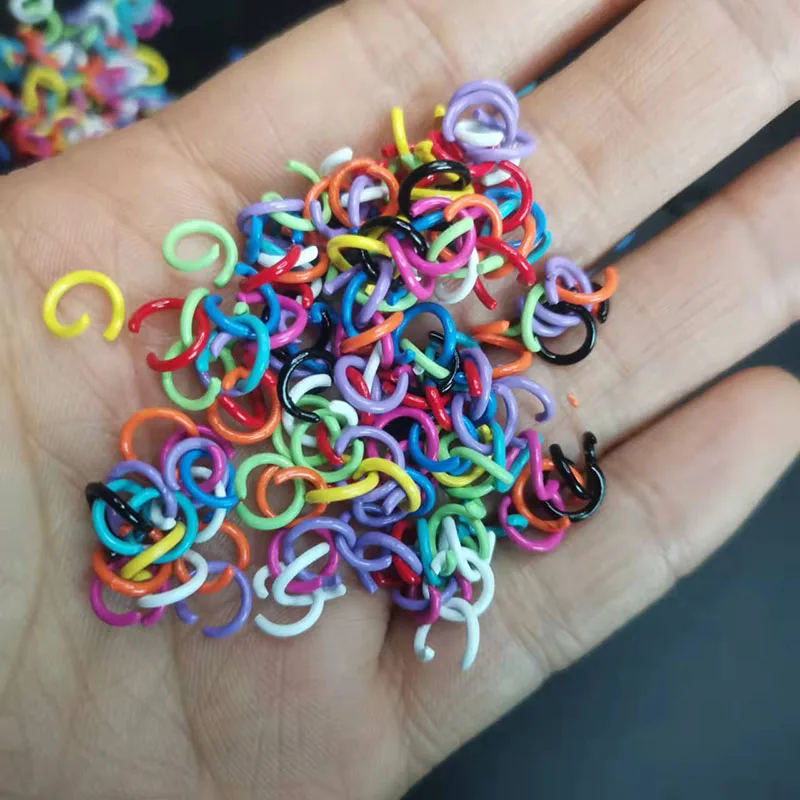 100Pcs/Lot 6mm Colorful Open Jump Rings Split Jump Ring Connector For Jewelry Making DIY Bracelet Necklace Earring Accessories