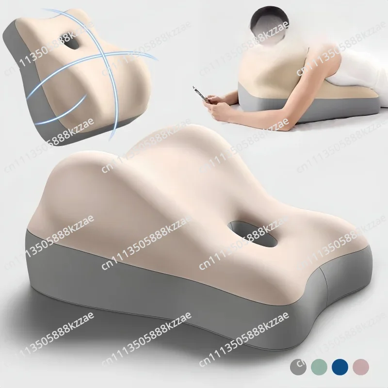 Memory Foam Lumbar Cushion Ergonomic Back Support Pillow With Breathable Cover For Office Chair Car Seat Bed Backrest
