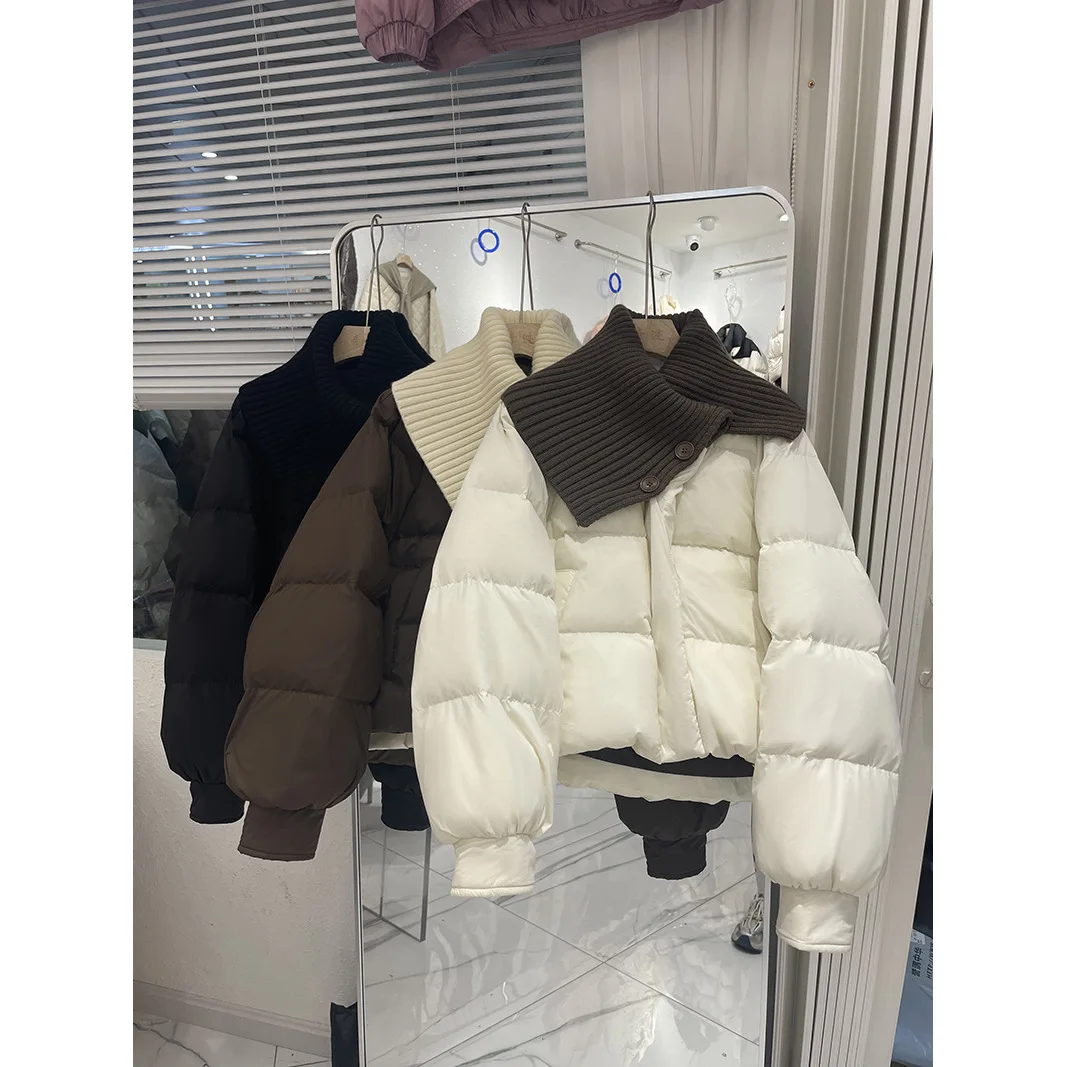 

2025 Women's Korean Fashion Trend Cotton Jacket Women's Winter Short Style Solid Color Design Thickened Bread Coat