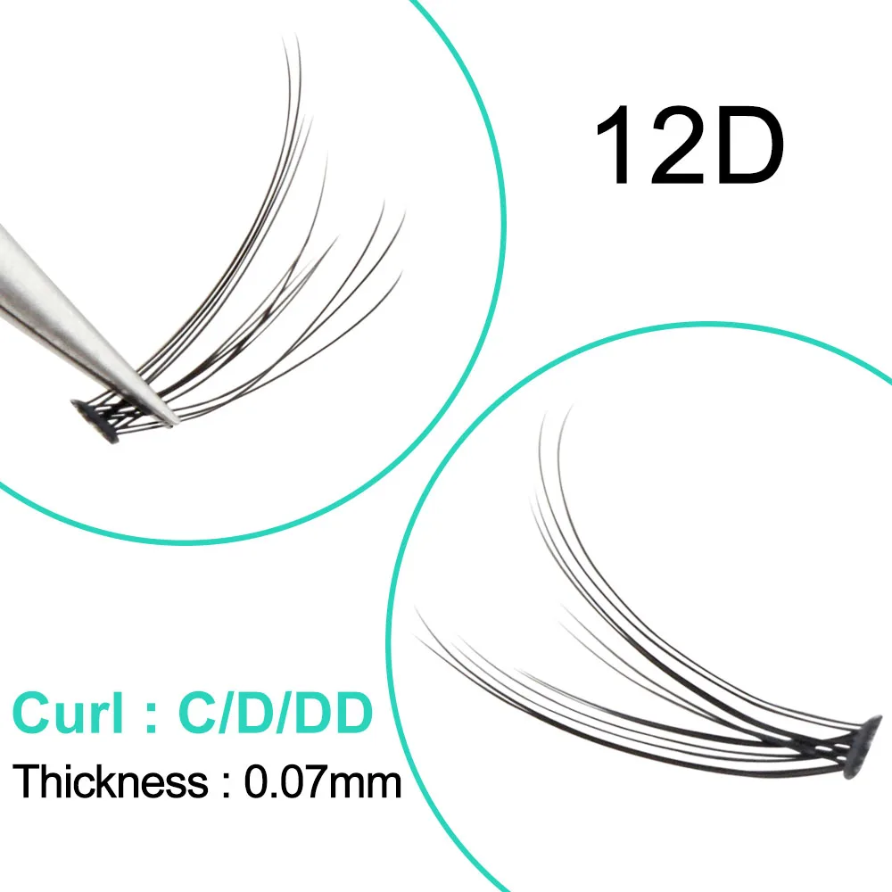 High quality 12D DOVETAIL eyelash personal graft false hair, mink false eyelashes extended personal eyelash bundle Natural Style