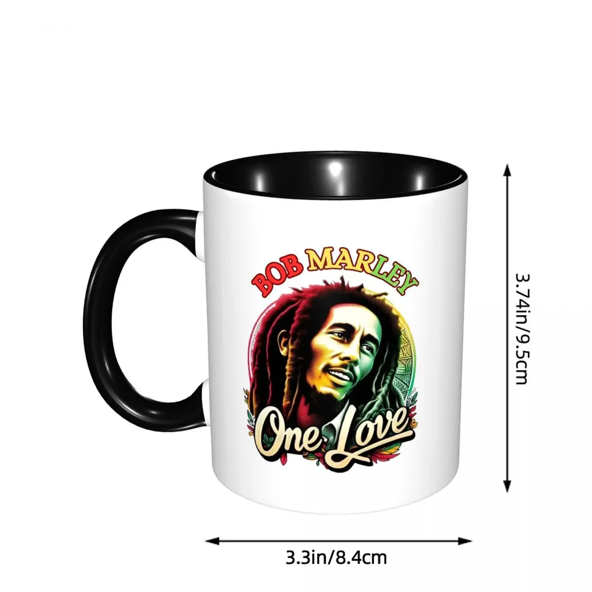 Jamaica Reggae Rock Bob Marley Mug Funny Ceramic Coffee Cups Tea Mugs Milk Cup Drinkware Gifts for Woman Man