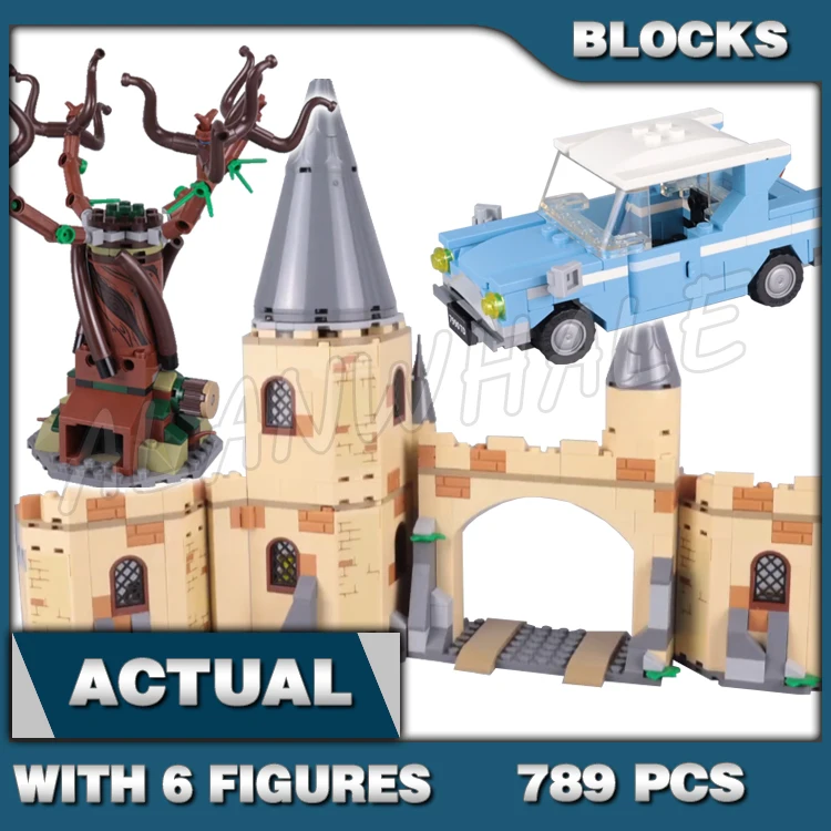 

789 шт. Волшебники мир 3-уровневый школьный замок Whomping Willow 11344 Строительные блоки, совместимые с моделью