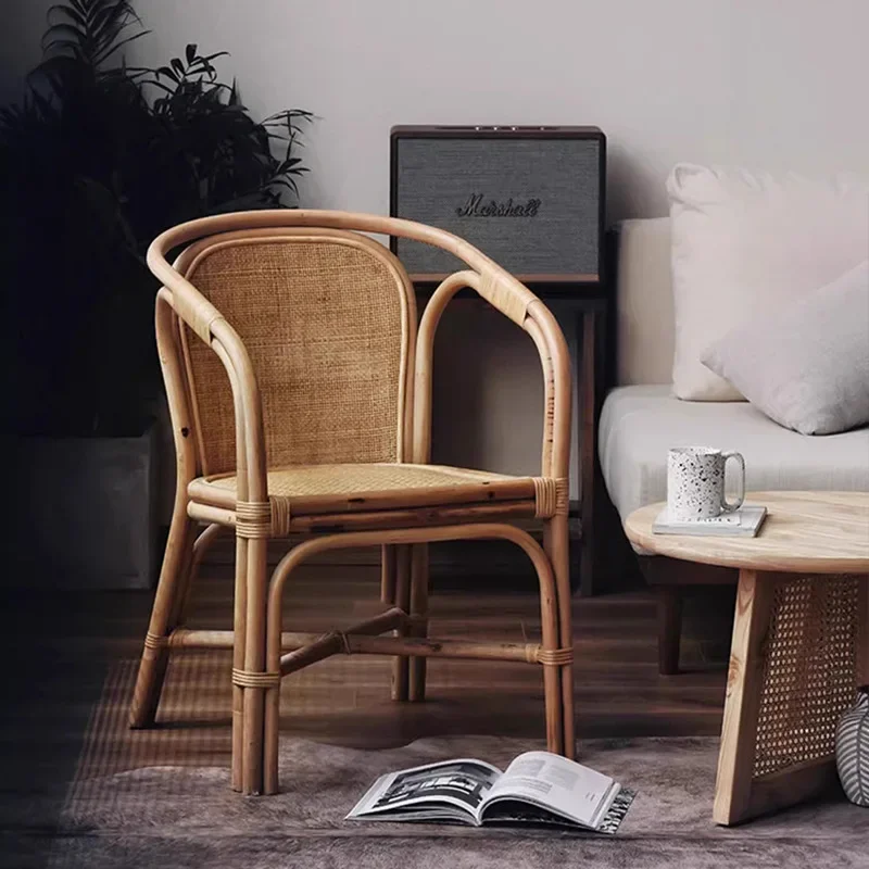 

Natural rattan chair, simple, balcony, rattan, leisure chair, courtyard, back chair