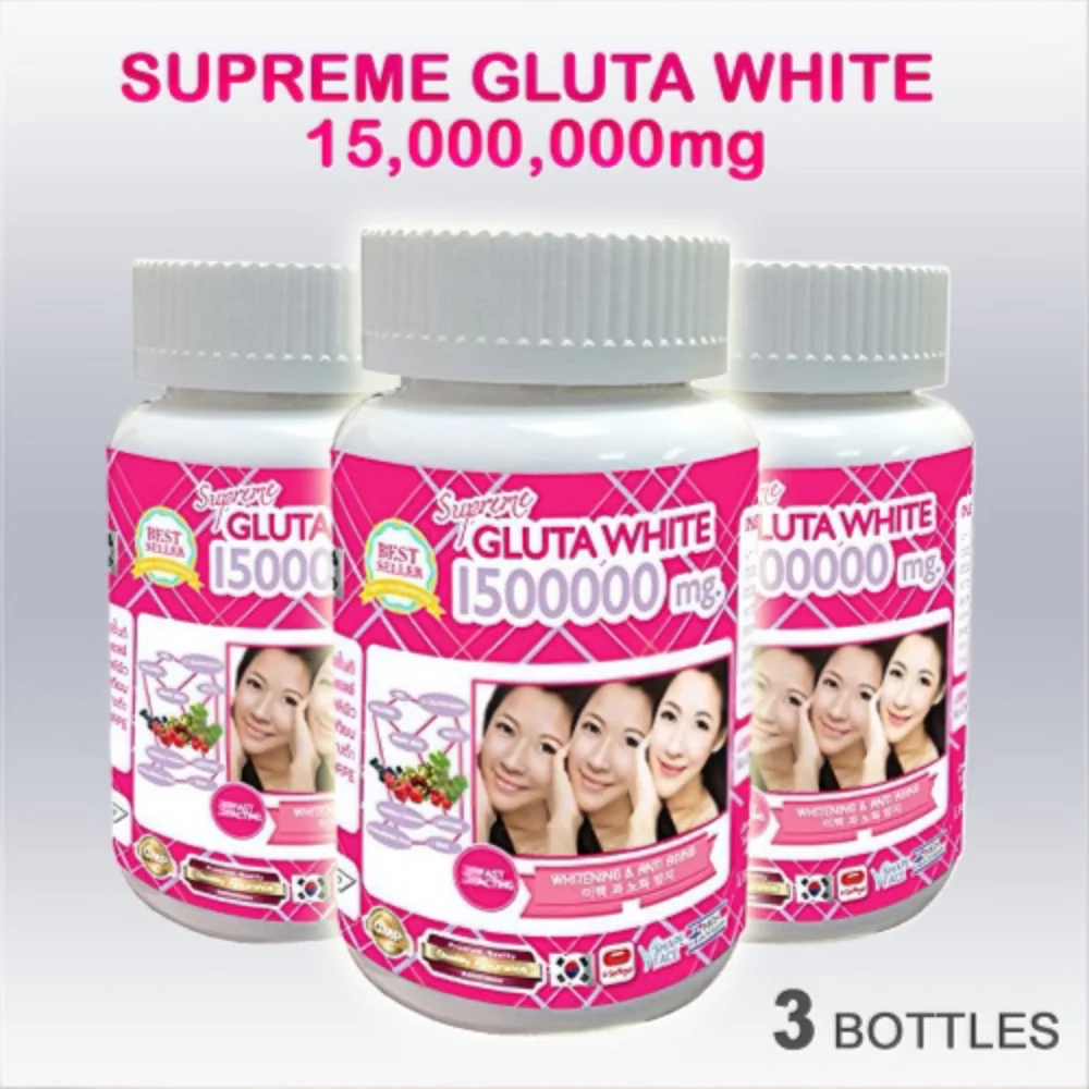 

Supreme Gluta 1500000 mg SKin Care white skills Niacinamide, coenzyme 10, a variety of collagen care for the skin