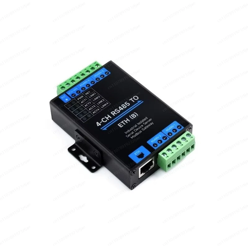 4-Ch RS485 to RJ45 Ethernet Serial Server, 4 Channels RS485 Independent Operation, Rail-mount Industrial Isolated Serial Module