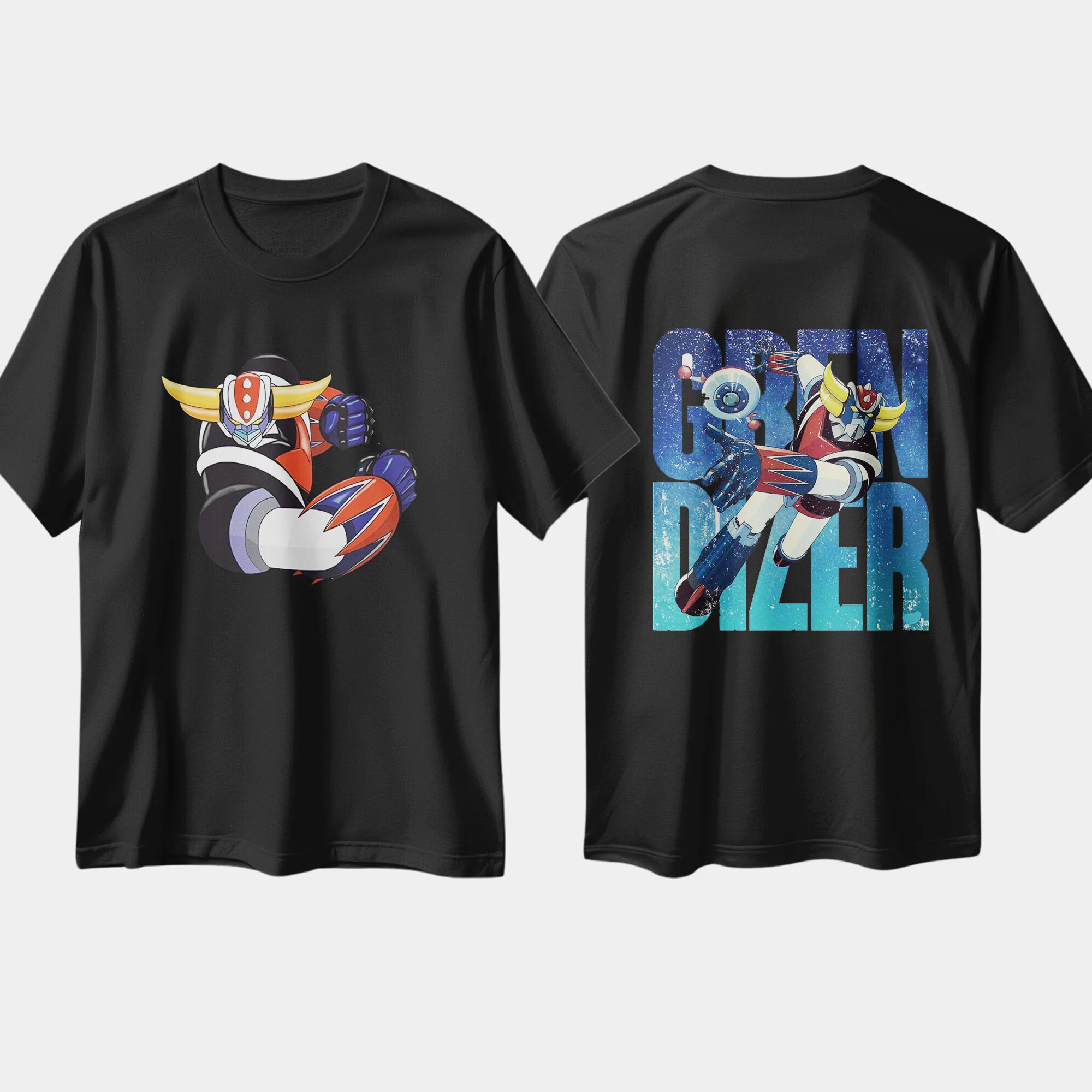 

Japanese Cartoon T-shirt Grendizer MazingerZ Anime Robot Ufo Robot Graphics Cotton Men and Women Round-neck Short-sleeved Top