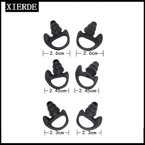 XIERDE 워키 토키 휴대용 양방향 라디오 이어폰 헤드셋 용 교체 용 소프트 실리콘 이어 몰드 이어 버드 이어 플러그
