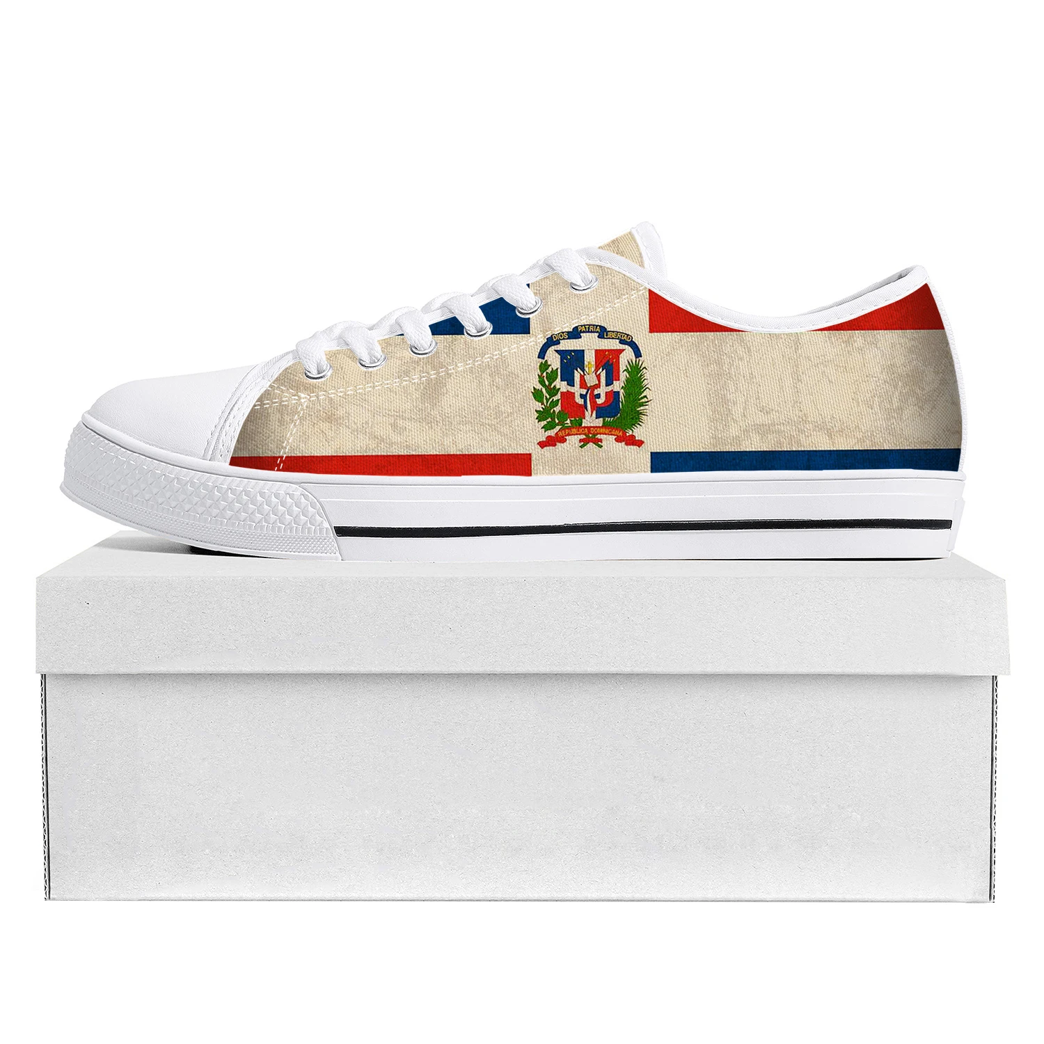 Dominican Republic Flag Low Top High Quality Sneakers Mens Womens Teenager Canvas Sneaker Prode Casual Couple Shoes Custom Shoe