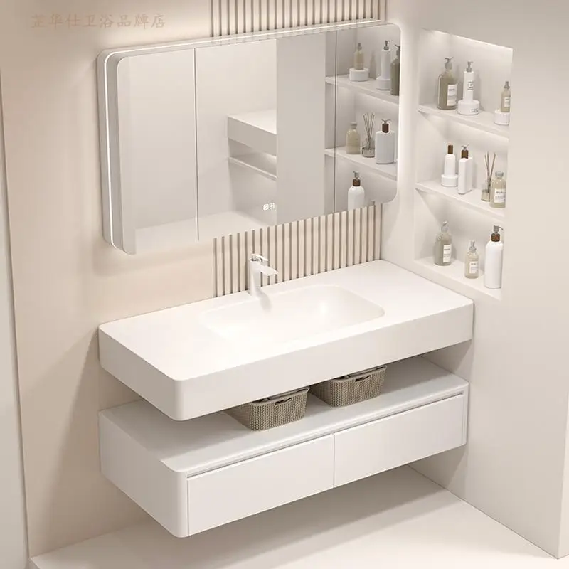 

Washbasin bathroom cabinet combination arc mirror cabinet bathroom face washbasin cabinet