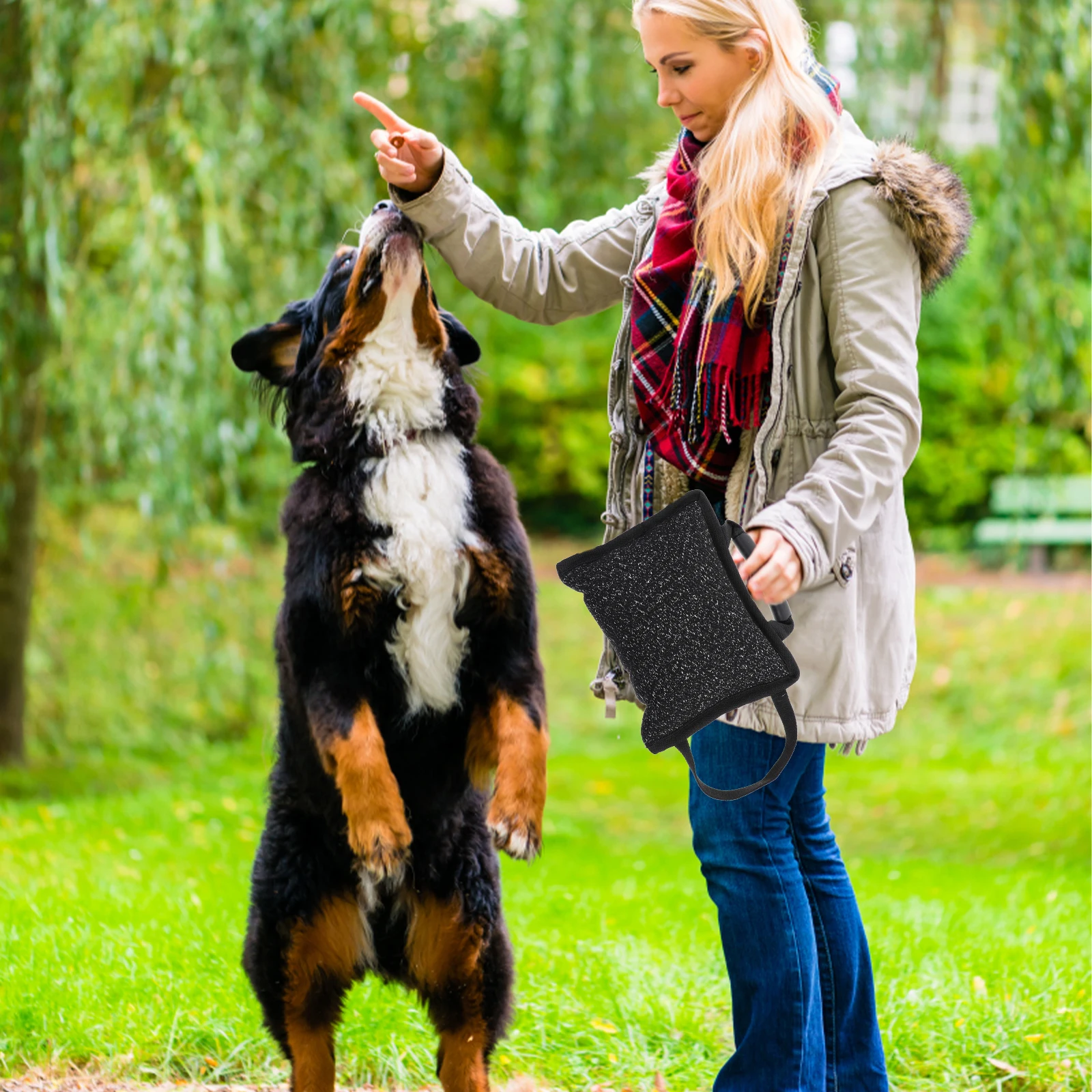 

Dog Bite Tug 3 Handles Jute Bite Pillow Durable Linen Training For Puppies Adult Dogs Outdoor Pet Interactive Play