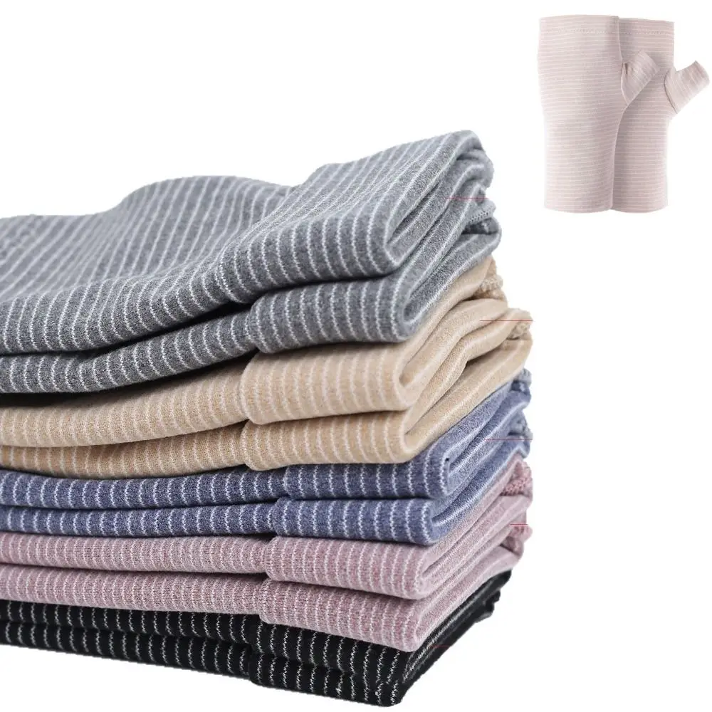 1 Pair High Elastic Fingerless Gloves Thickened Double-layer Half-Finger Gloves Comfortable Dralon Thermal Insulation