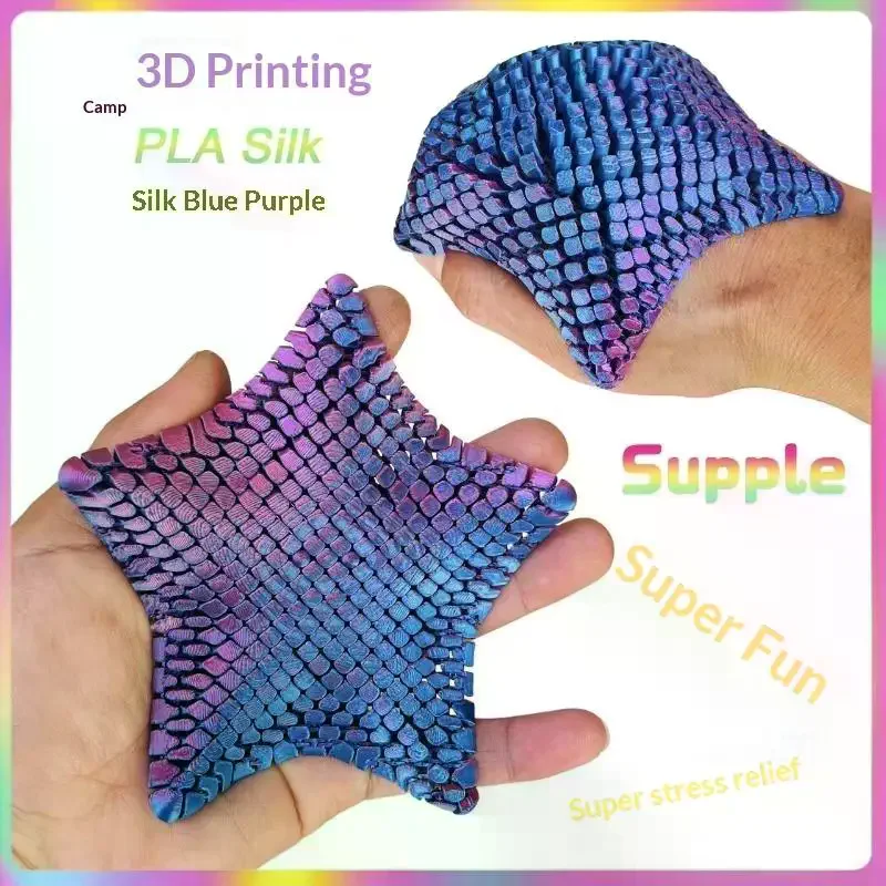 /Cna/3D Printed Flexible Starfish Fidget Toy Soft Texture Stress Relief For Kids Adults Home Office Relaxation 1Pcs