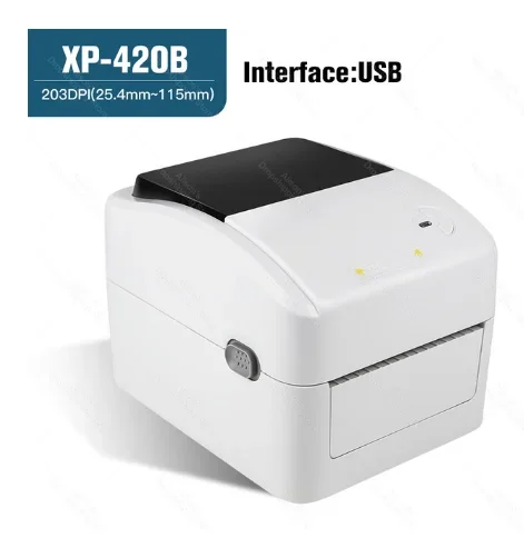 Support 25mm-108mm Label Shipping Printe Express Waybill EPacket QR Code Xprinter 420B Thermal Label Printer Barcode Printer