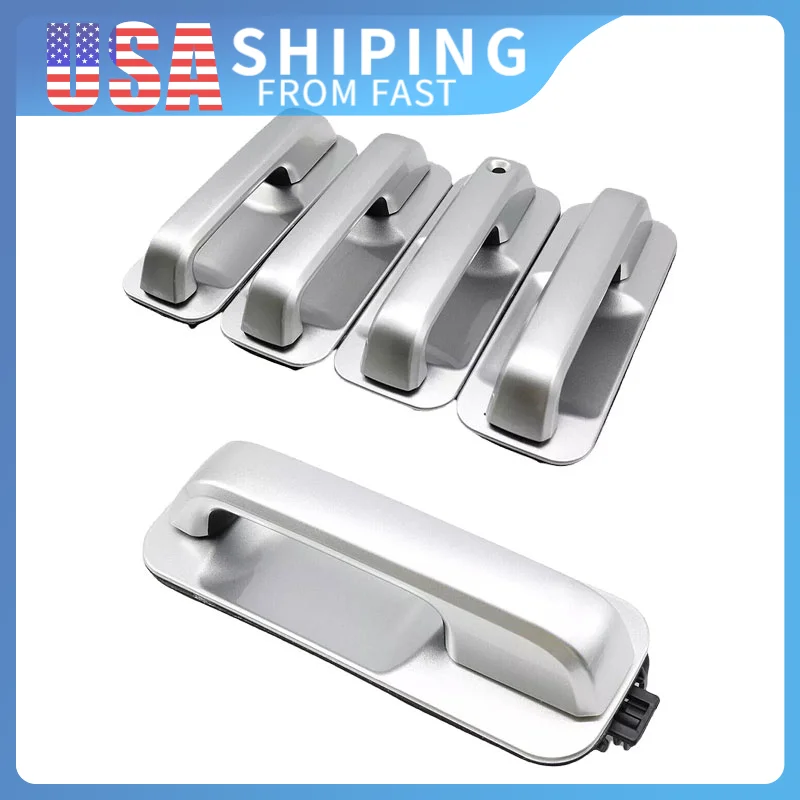 

New For Ford F150 2015-2020 Silver Outside Door Handles Front & Rear Set FL3Z1522405AA FL3Z1522404AH FL3Z1626605AF