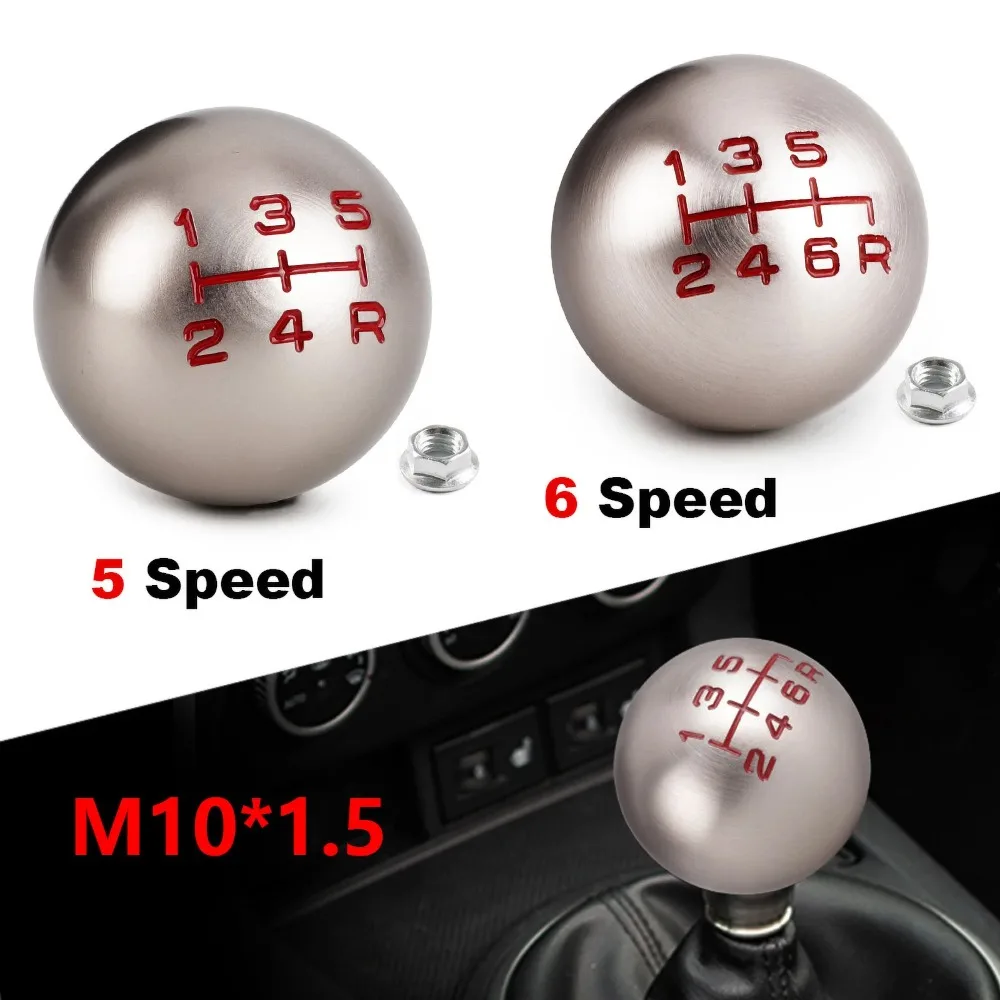 For JDM Honda Shift Knob - For Civic Type R FD2/S2000 AP1/Fit GE8, 5/6 Speed Forged Aluminum Ball Gear Knob M10x1.5 Thread
