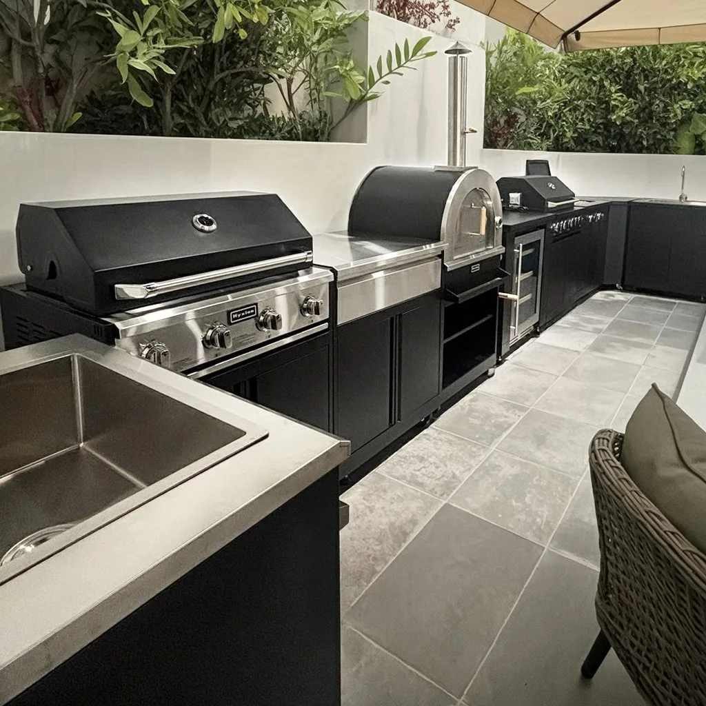 # Hot Sales Custom 304 Stainless Steel Outdoor Kitchen Island Outdoor Patio Cooking Kitchen Grill Modular Outdoor Kitchen Cabine