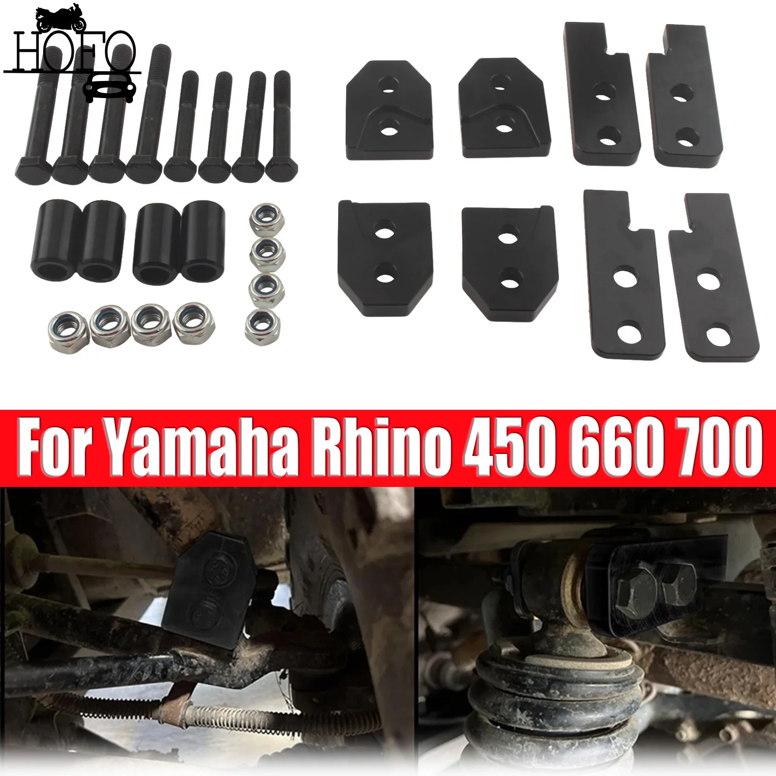 

Full Suspension Leveling Lift Kit Aluminum For Yamaha Rhino 450 660 700