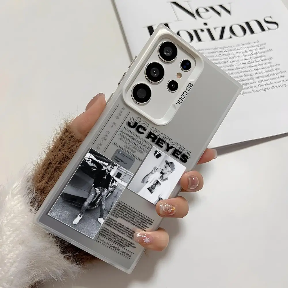 Jc r-eyes Tour cantante de rap Funda de teléfono para Samsung Galaxy S25 Edge S24 S23 S22 S21 S20 Ultra Funda de silicona plateada