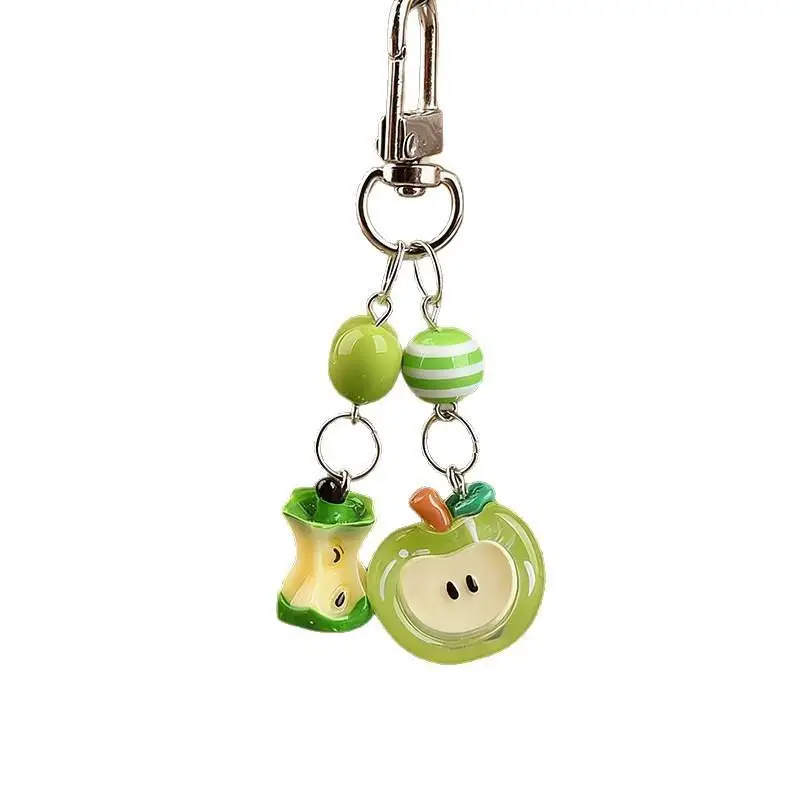 Koreanischer transparenter Harz-Obst-Schlüsselanhänger, niedlicher Cartoon-Obst-Taschenanhänger für Mädchen, Paar-Geschenk, Rucksack-Schlüsselanhänger-Dekoration – Detail 5