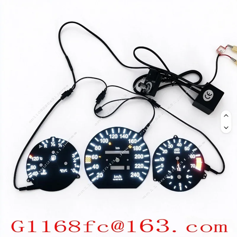 High Quality EL Glow Car Gauge  Instrument Cluster Compatible with  W124, W126, (W201) 190