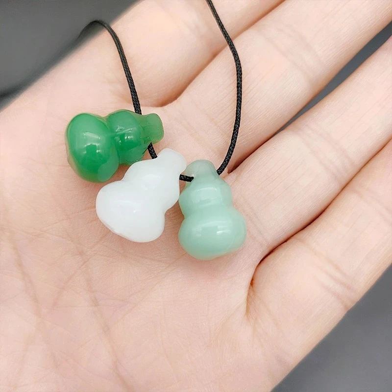 

10pcs DIY Natural Jade Agate Gourd Beads Accessories Fashion Real Jewelry Gemstone Stone Amulet Luxury Best Selling Gifts