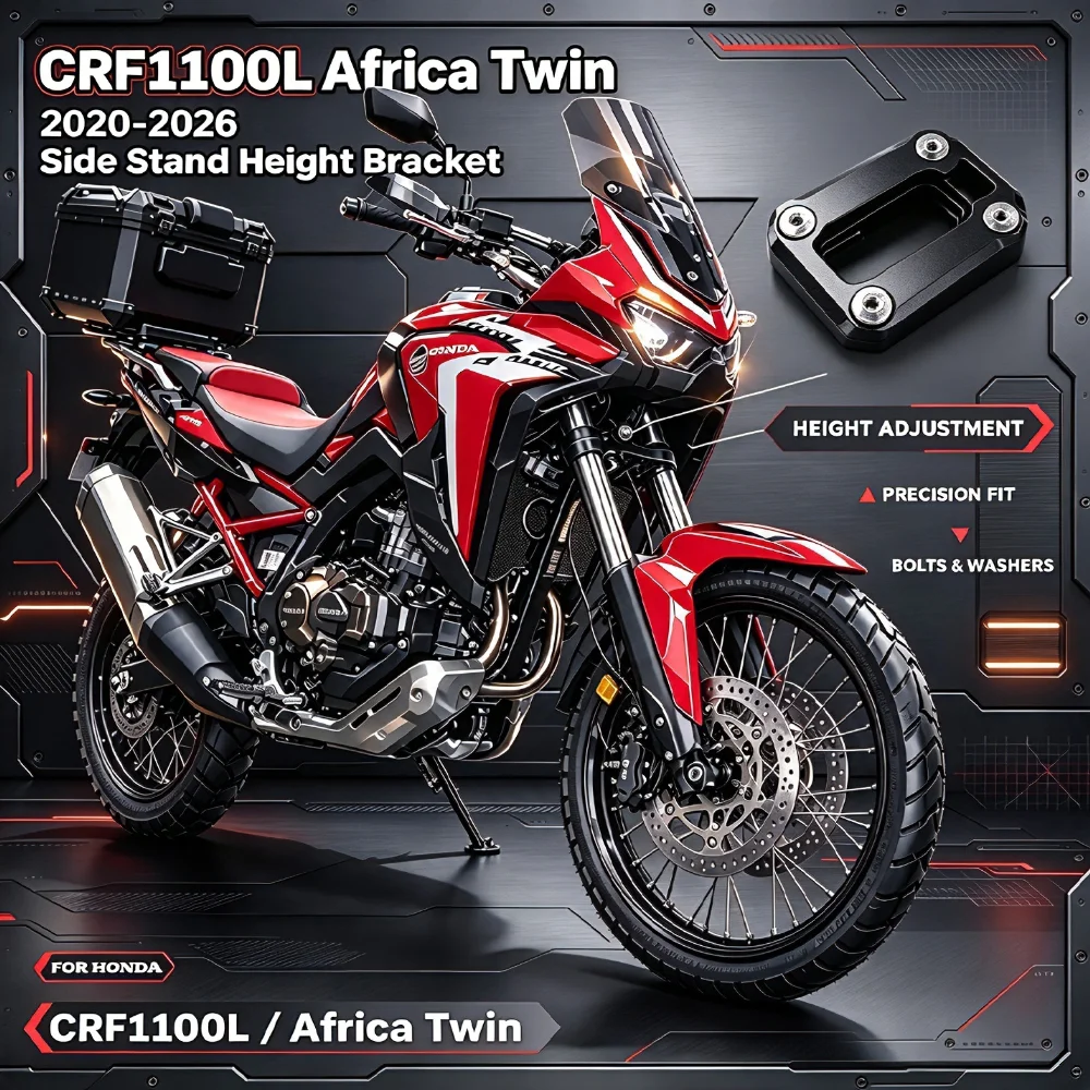 Support de hauteur de béquille latérale pour Honda CRF 1100L, modèle Africa Twin 2020-2026, élargisseur de béquille latérale