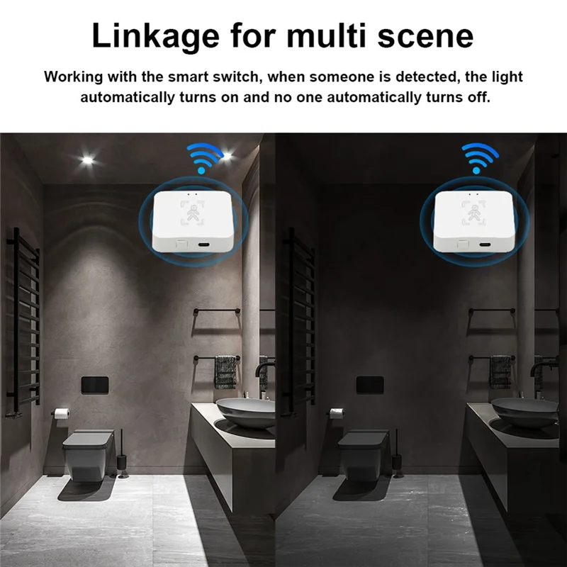 SQPP-Tuya Zigbee Детектор присутствия человека Умный PIR-датчик человеческого тела Mmwave Радар Микроволновой датчик движения Обнаружение интенсивности