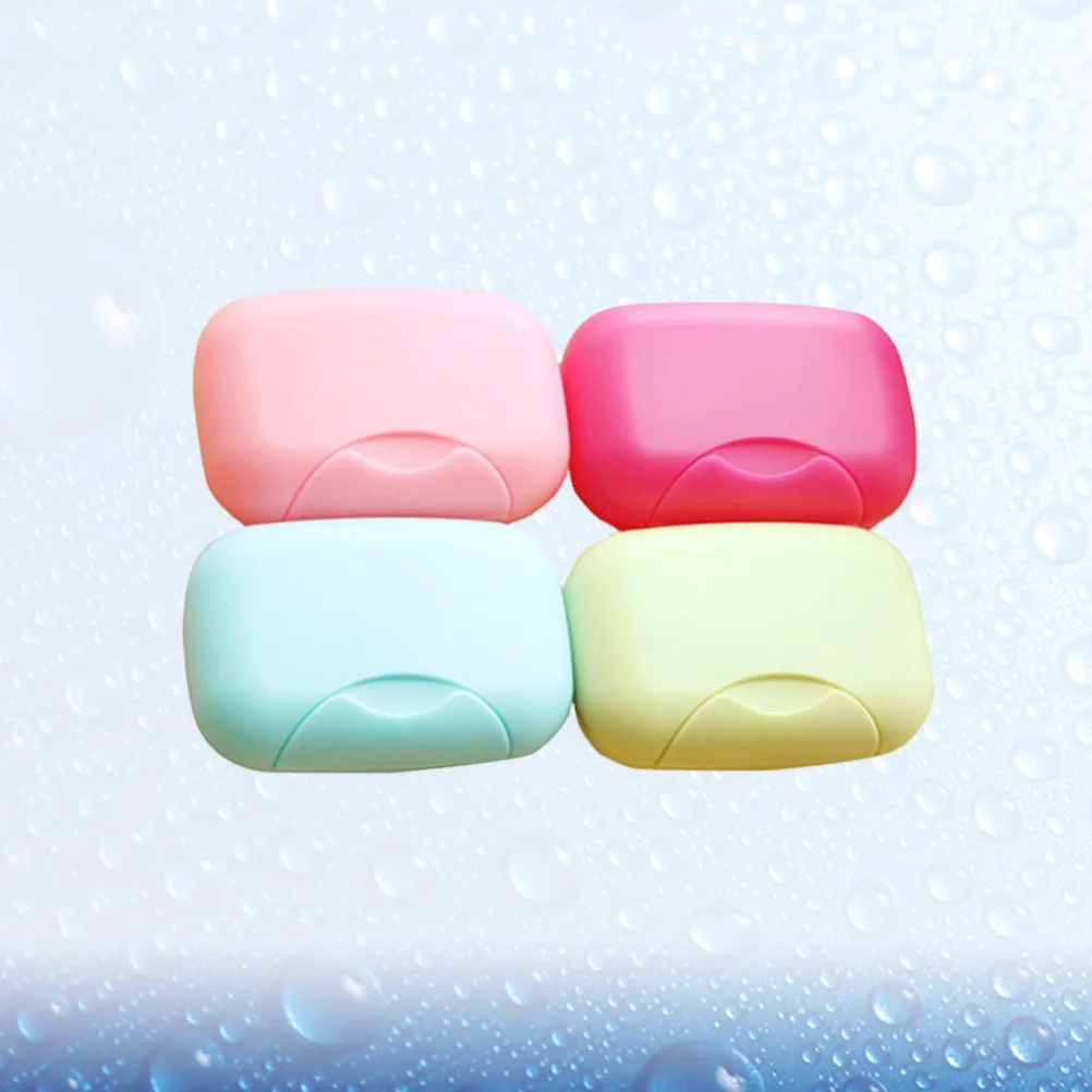 

4 Pcs Waterproof Soap Box Holder Storage Rack Tray Dish Bathroom Accessories Case