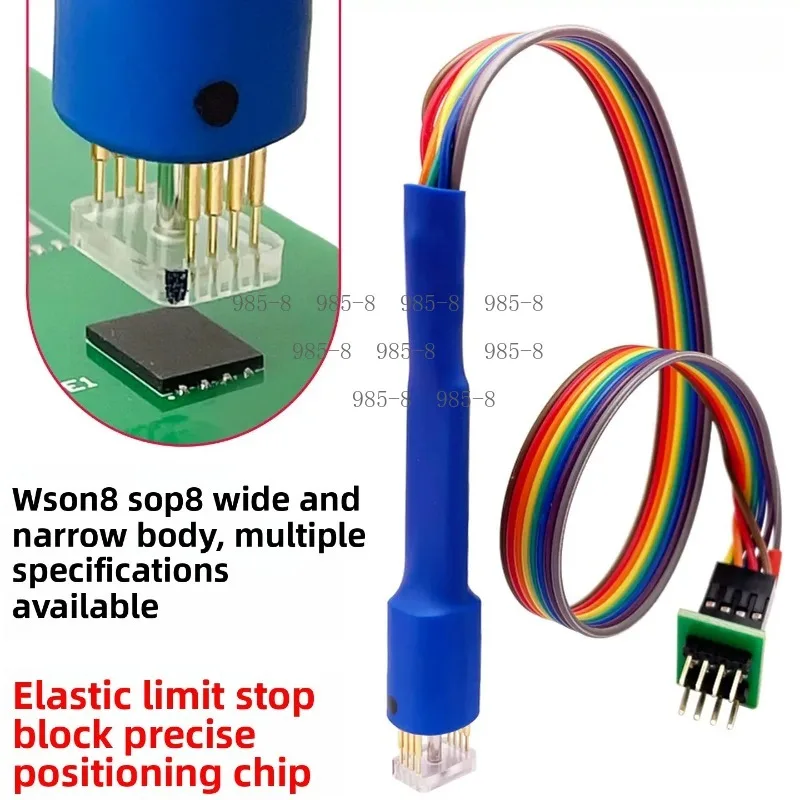 Spring-Loaded Pogo Pins Programming Clip for EEPROM & Chip Programmer, SOP8/WSON Flash Test Clip