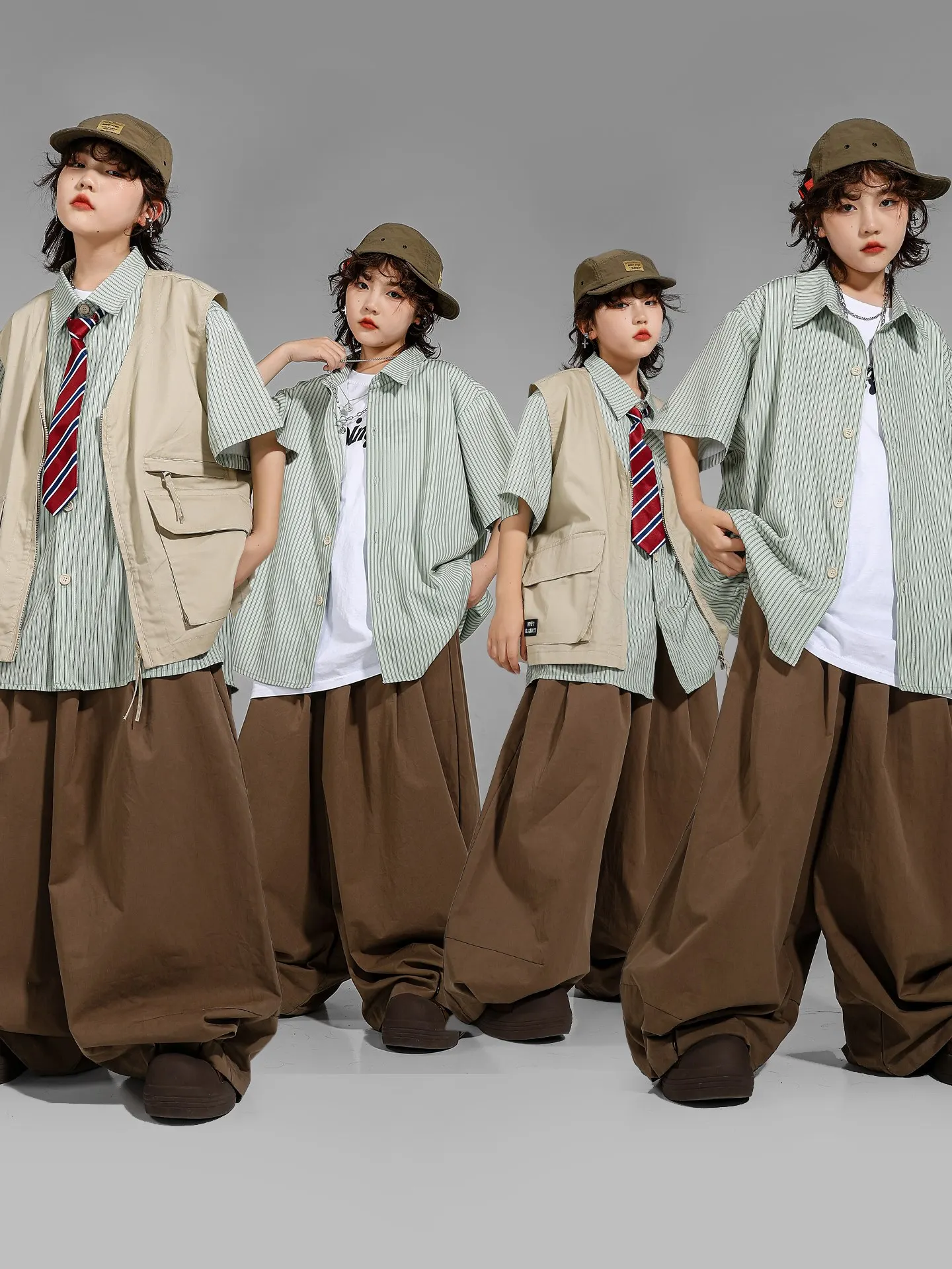

Street Dance Children Performance Suit Hip Hop Jazz Dance Costumes Boy Loose Jacket Shirt Pants Practice Wear Clothing DQL11044