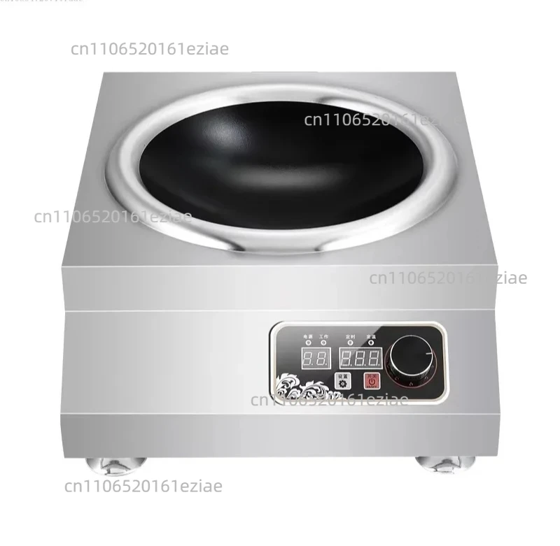 380V 5000 Watt High-power Cooking Wok burner Range Type Induction Cooker Concave Furnace Stove 5KW Wholesale