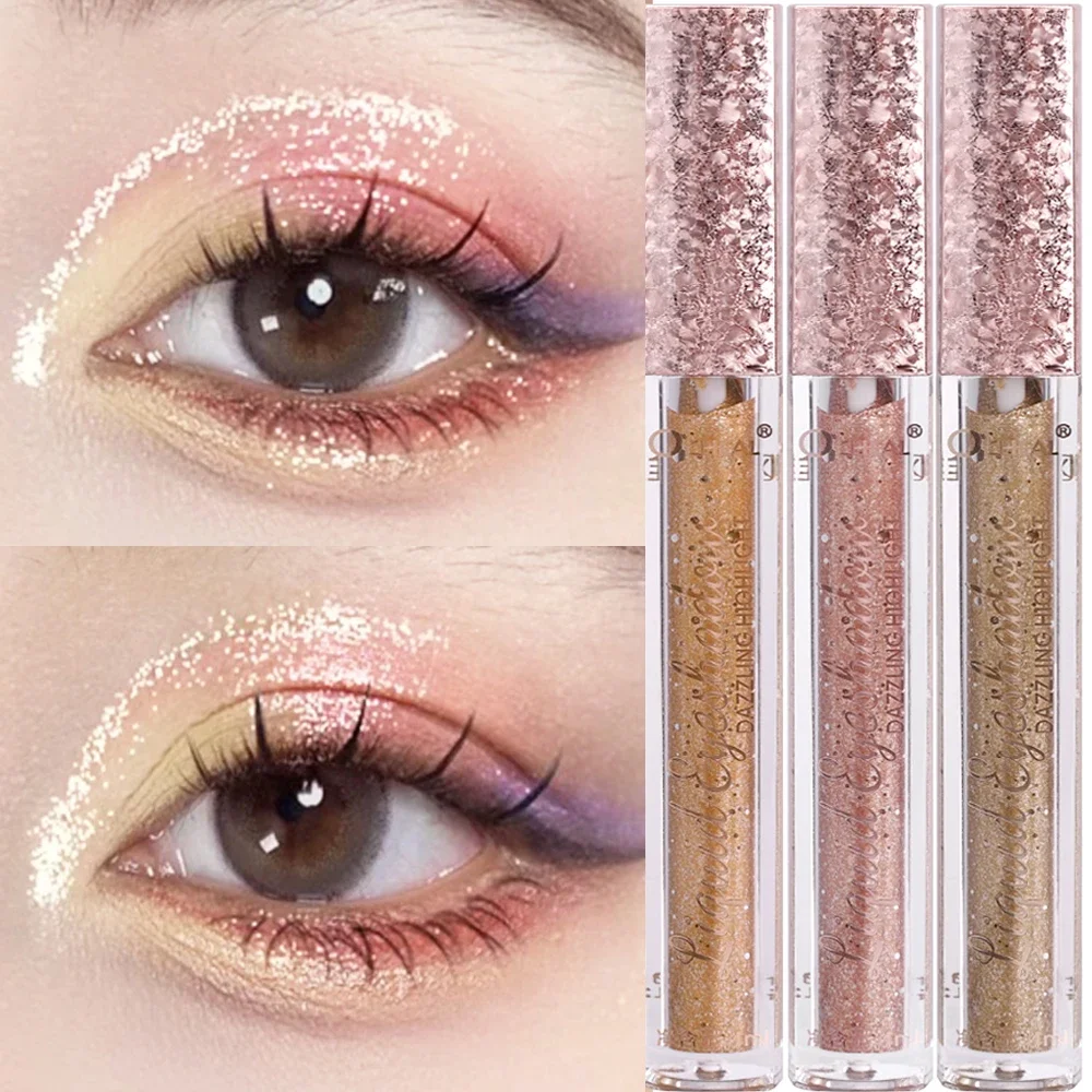 Diamonds Shiny Waterproof Liquid Glitter Eyeliner Eyeshadow Makeup Pearlescent Gold Eye Liner Pen Eye Beauty Party Makeup Tools