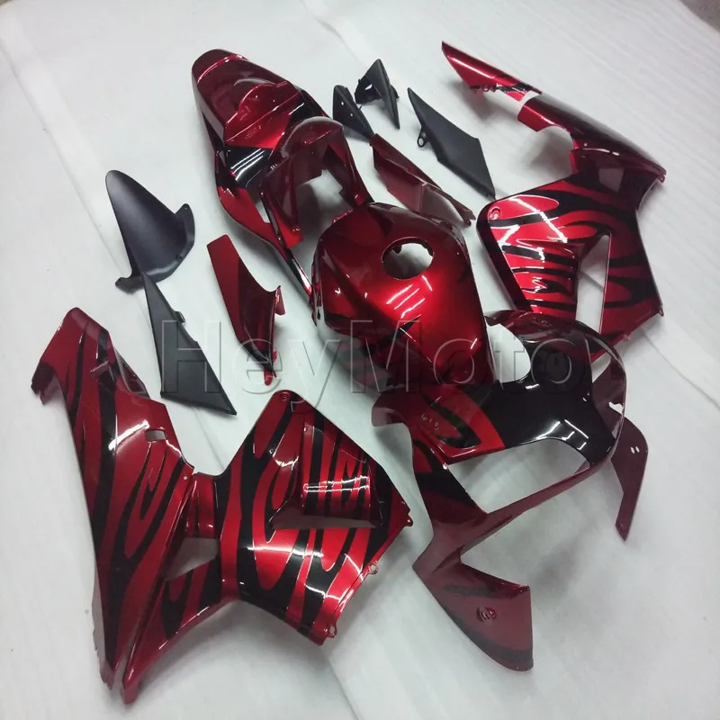 

injection Fairings kit for CBR600RR 2003 2004 black flames F5 03 04 CBR 600 RR ABS plastic motor Fairings kit