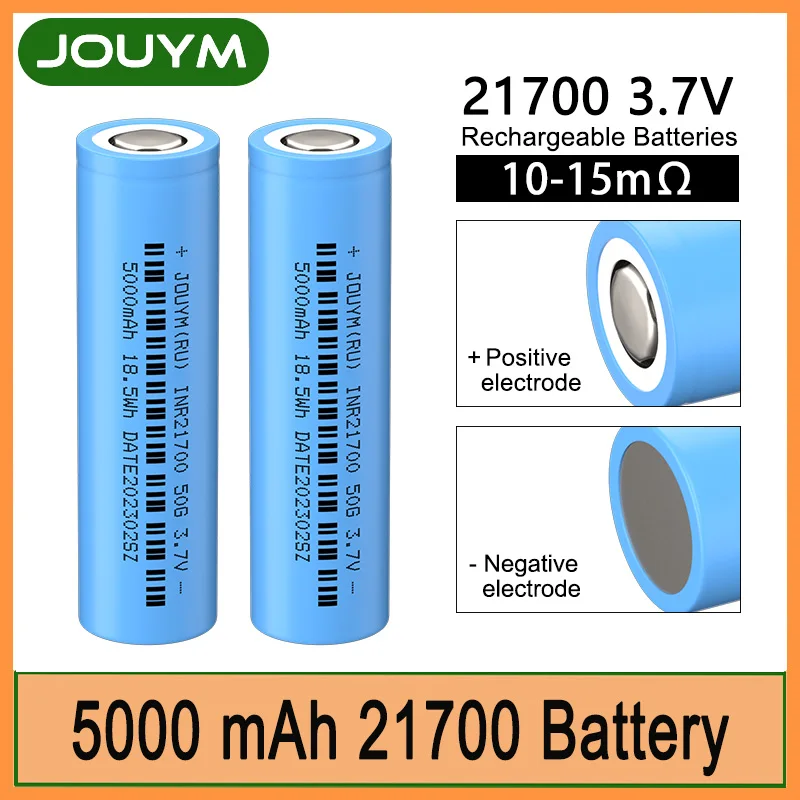 

100% Original 21700 Battery 3.7V 5000mAh High Current 30A INR21700 50G Lithium Rechargeable battery Screwdriver Power Cell