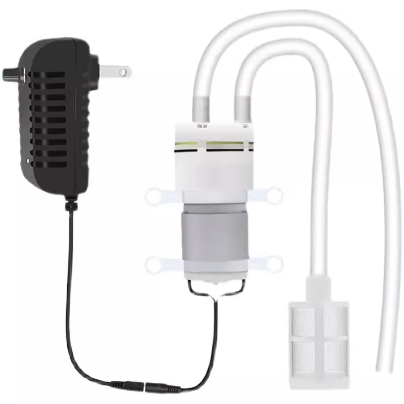 12V Water Pump 365 High Temperature Resistant Self Suction Pump PWM AC 220V to DC 12V Silent Diaphragm Pump Water Cooling Cycle