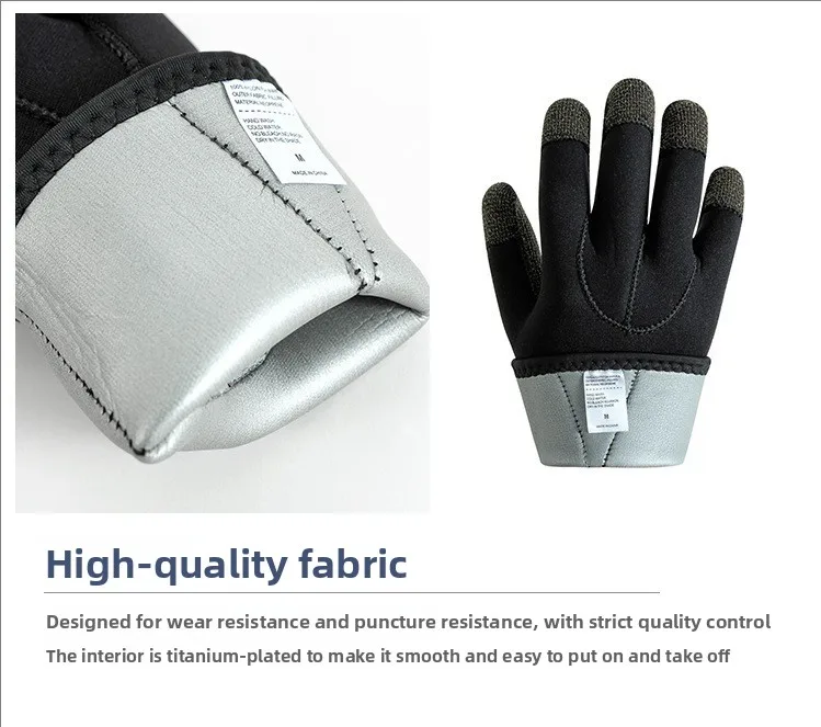 3/5mm Verdicken Kevlar Tauchen Handschuhe Kratzfest Fisch Jagd Warme Handschuhe Deep Dive Unterwasser Speerfischen Skifahren Handschuhe – Detail 12