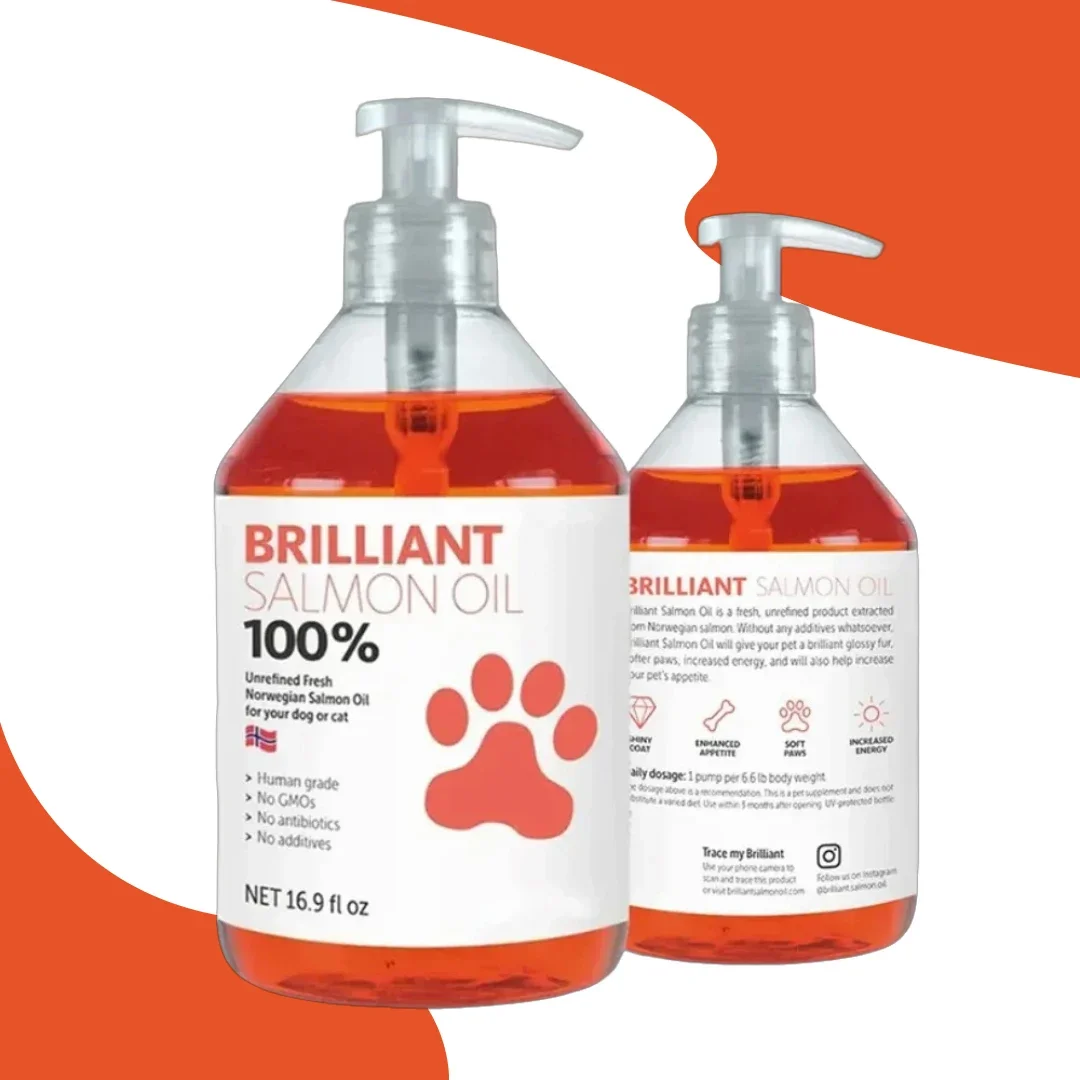 Aceite de salmón natural de 500 ml para perros - Suplemento de ácidos grasos Omega - Soporte nutricional para la salud de grado humano