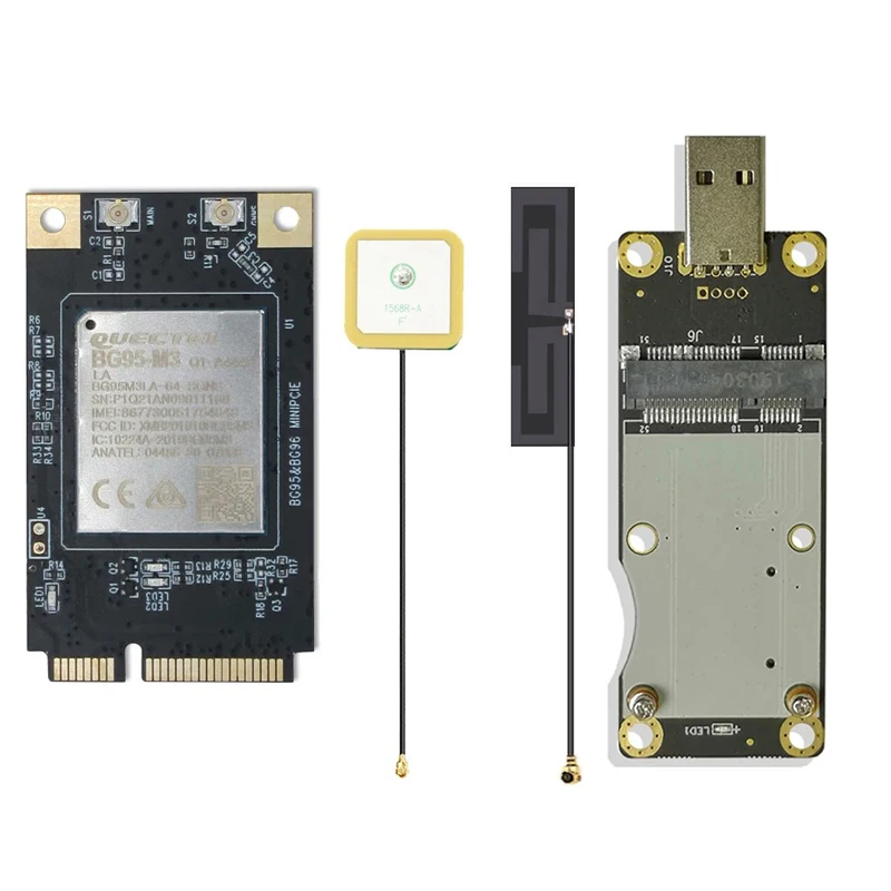 Quectel BG95 BG95-M3 MINI PCIE Module LTE Cat M1/Cat NB2/EGPRS with MINIPCIE to USB Adapter GPS 4G FPC PCB Antenna GNSS Receiver