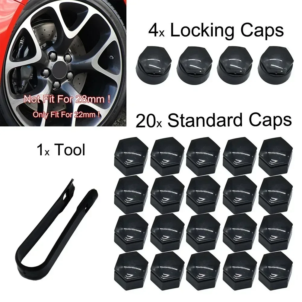 24PC 22mm Car Wheel Nut Cap Tyre Hub Protection Covers For Opel Insignia Insignia 2010-2017 Exterior Decoration