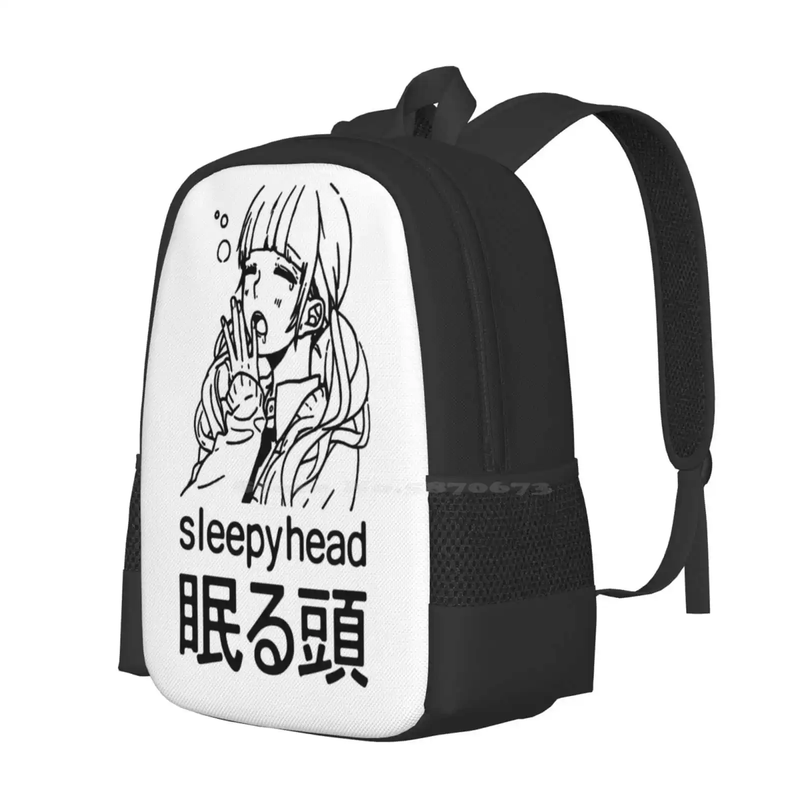 Adolescente estudante universitário Mochila, Manga Anime Sacos de impressão, Cansado Sleepyhead Design Padrão, Japonês Weeaboo Weeb