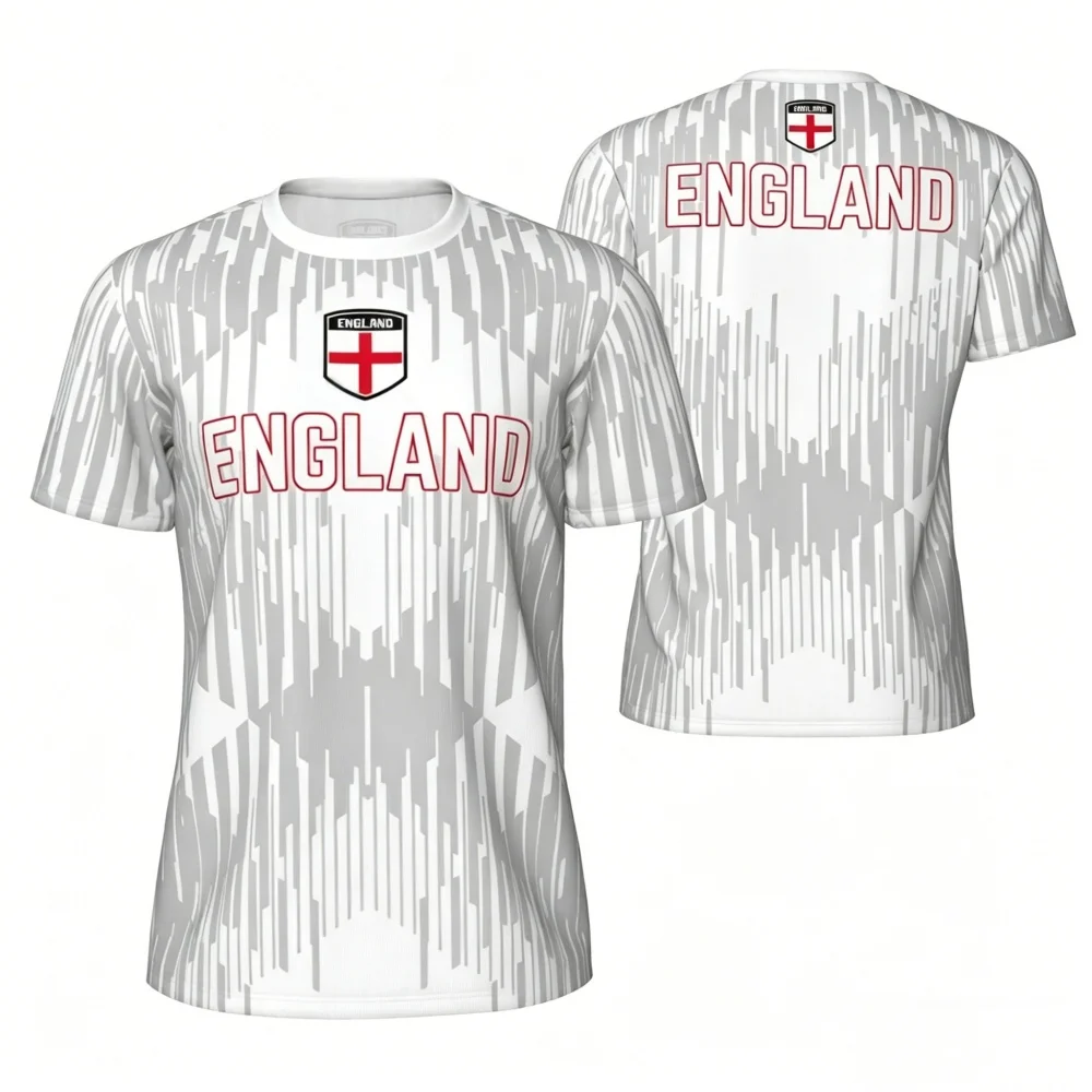 England Flag 3D Printed T-shirt,Unisex Breathable Quick Dry Tee,Casual Sports Tops for Running,Fitness, Daily Outdoor Streetwear