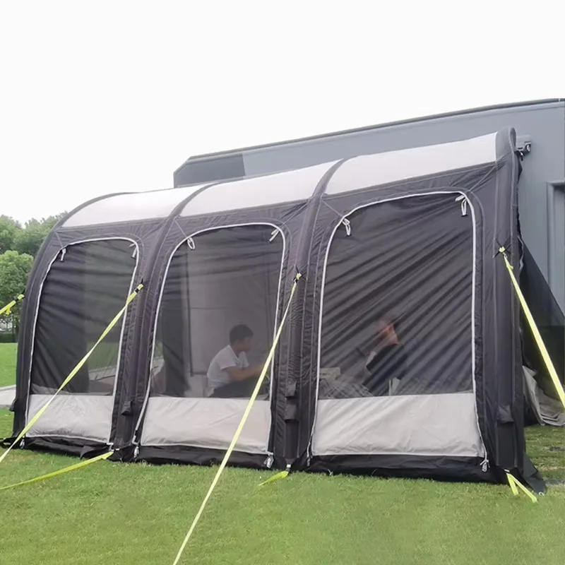 New Four-season Triple Layer Portable 5-8 Person Camper Annex Outdoor Waterproof Motorhome Air Awnings Tent Inflatable Caravan