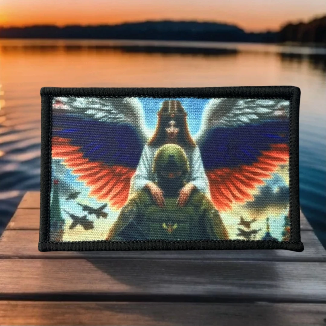 

Russian Soldiers Tactical Angel Morale Badge Printed Hook and Loop Patches for Clothing Military Army Armband Backpack Sticker