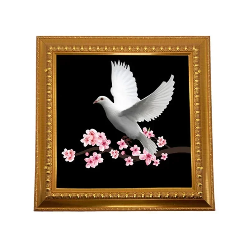 

Dove Picture To Real Dove (Gold Frame) Stage Magic Trick Real Dove Appear from Frame Magic Show Magician Prop Accessory Illusion