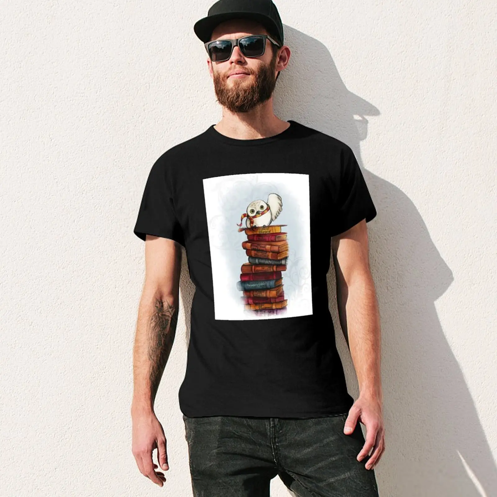 Librarian Hedwig T-Shirt Personalized t-shirt vintage graphic tee man clothes hippie clothes workout shirts for men