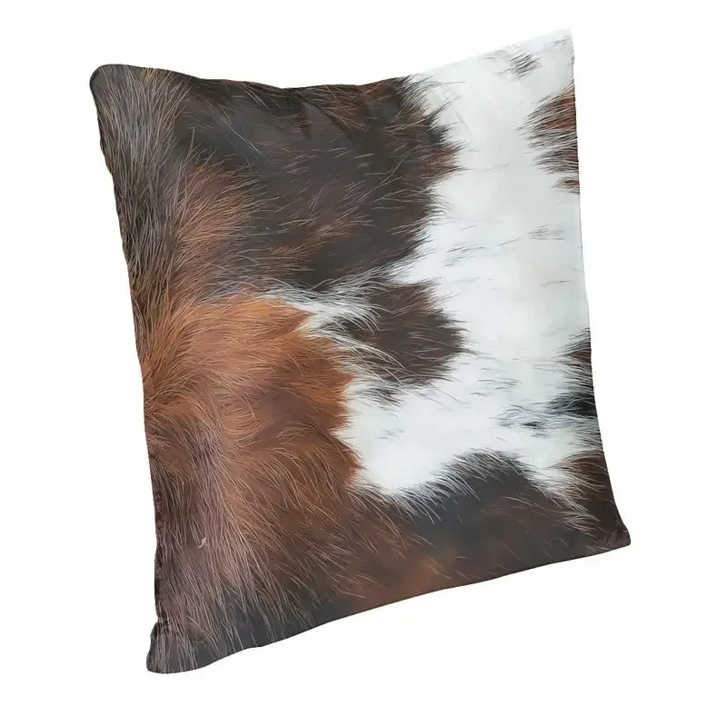 animal skin leather pillow printing pillowcase Scottish highland cow cow skin texture pillow